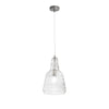 Lampadario in vetro cristallo sfaccettato TRASPARENTE 150X23X10CM