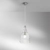Lampadario in vetro cristallo sfaccettato TRASPARENTE 150X23X10CM