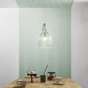 Lampadario in vetro cristallo sfaccettato VERDE 150X23X10CM