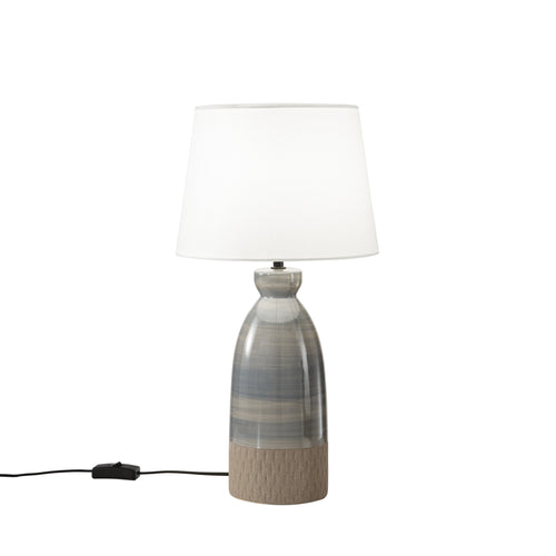 La lampada da tavolo unisce eleganza e design contemporaneo grigio e tortora 25X49cm