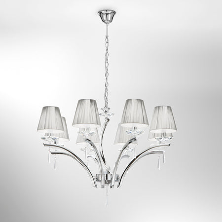 Lampadario a sospensione 8xE14 105X75X50CM
