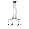 Lampadario a sospensione acrilico e metallo nero 120X66CM