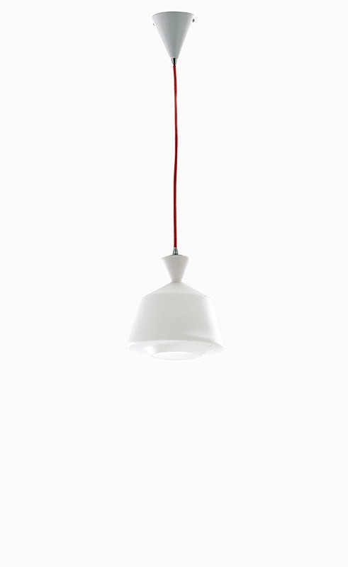 Lampadario a sospensione vetro opaco e cavo Rosso 120X20X21,2 cm.