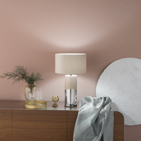 La lampada da tavolo design contemporaneo Rosa 33X55cm