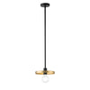 Lampadario a sospensione in metallo Nero/Oro 90,5X25X25CM