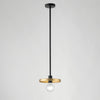 Lampadario a sospensione in metallo Nero/Oro 90,5X25X25CM