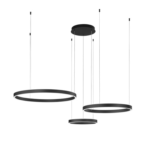 Lampadario a sospensione Nero 120X150X32 cm