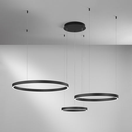 Lampadario a sospensione Nero 120X150X32 cm
