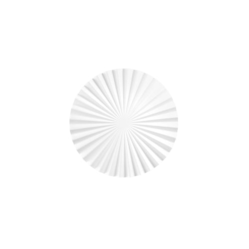 Applique , struttura in metallo e superficie plissettata Bianco 50X10 CM