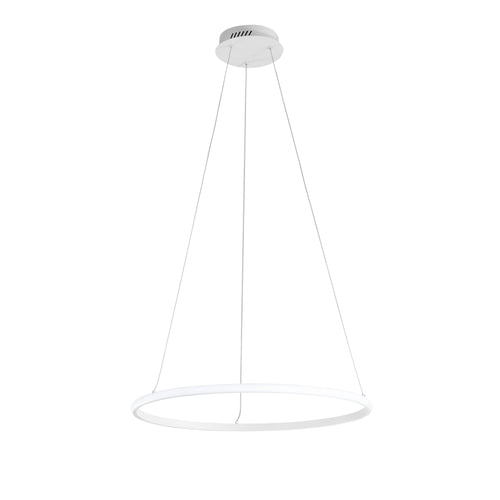 Lampadario a sospensione struttura in metallo, diffusore in silicone 40X150 cm