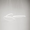 Lampadario a sospensione struttura in metallo, diffusore in silicone 40X150 cm