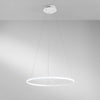 Lampadario a sospensione struttura in metallo, diffusore in silicone 40X150 cm