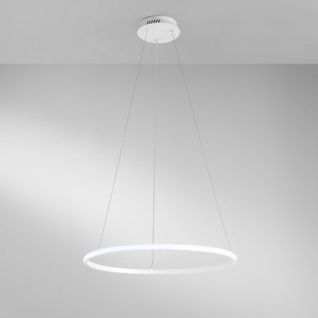 Lampadario a sospensione struttura in metallo, diffusore in silicone 40X150 cm