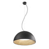 Lampadario design contemporaneo metallo a forma sferica Effetto Legno Nero 187x50cm