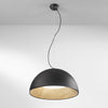 Lampadario design contemporaneo metallo a forma sferica Effetto Legno Nero 187x50cm