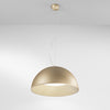 Lampadario design contemporaneo metallo a forma sferica Effetto Legno Oro 187x50cm