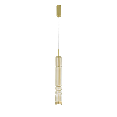 Lampadario Tubolare in Vetro Led 3000K Ambra