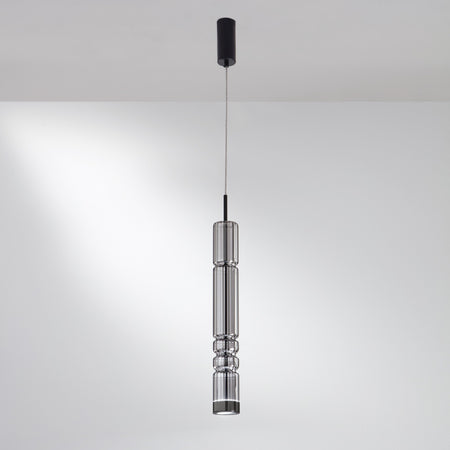 Lampadario Tubolare in Vetro Led GRIGIO 3000K