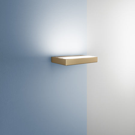 Applique Led in metallo con potenza selezionabile cct Oro 24x15x3,5cm