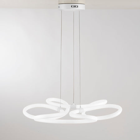 Lampadario a sospensione Struttura in metallo con diffusore in acrilico Led 90W 150X75CM
