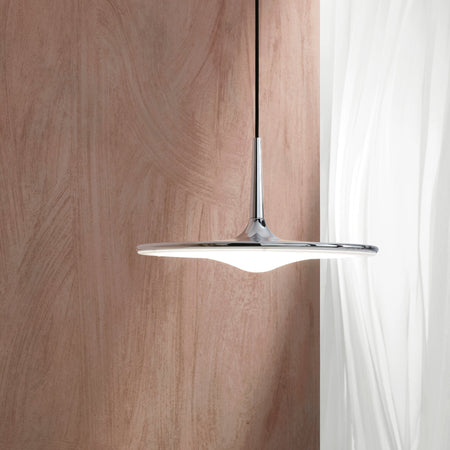 Lampadario a sospensione Led in metallo Cromato 42,2X150X17,9CM