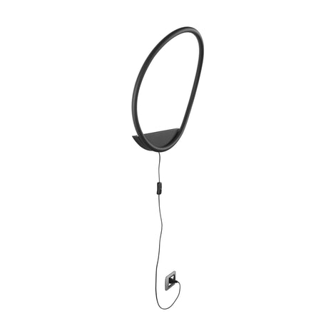 L’applique presenta una struttura in metallo e un diffusore in silicone Nero 15X60 cm