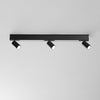 Applique struttura in metallo uno o più punti luce cct Nero GU10 + Led 90X3X7 cm