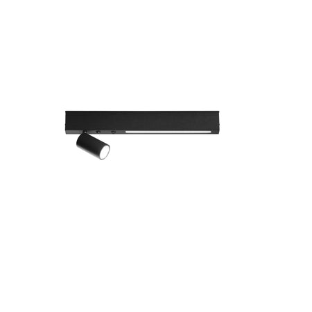 Applique struttura in metallo uno o più punti luce cct Nero GU10 + Led 50X3X7 cm