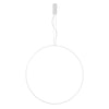 Lampadario a sospensione struttura in metallo diffusore in silicone Bianco 120X270X8 cm