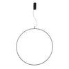 Lampadario a sospensione struttura in metallo diffusore in silicone Nero 120X270X8 cm