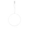 Lampadario a sospensione struttura in metallo diffusore in silicone Bianco 80X230X8 cm