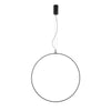 Lampadario a sospensione struttura in metallo diffusore in silicone Nero 80X230X8 cm