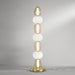Piantana Oro 7 vetri trasparente con diffusore opale Led Integrato 108,8X25CM