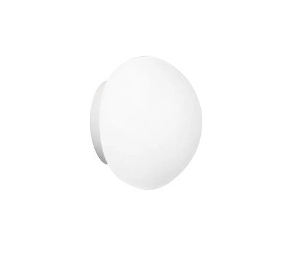 Plafoniera da bagno bianca in metallo e vetro IP44 23,5X16,5X15,5 cm