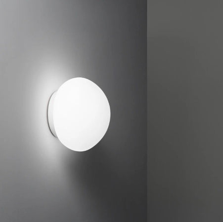 Plafoniera da bagno bianca in metallo e vetro IP44 23,5X16,5X15,5 cm