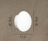 Applique da bagno bianca in metallo e vetro IP44 11,5X14,6X10,5 cm