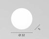Plafoniera Led Tonda Bianca 17W 1500Lm Ip20 32X32X5Cm
