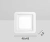 Plafoniera Led bianca 40W cct+RGB con telecom 48X48X6,8CM