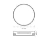 Plafoniera Led Nera 24W 3520Lm cct 41X41X6Cm