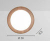 Plafoniera metallo Nero con interno dall'Effetto Legno 50X8,5CM