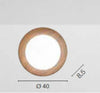 Plafoniera metallo Bianco con interno dall'Effetto Legno 40X8,5CM