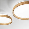 Plafoniera Led in metallo Effetto Legno 22W con interruttore cct 48X8,3cm