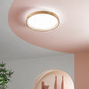 Plafoniera Led in metallo Effetto Legno 22W con interruttore cct 48X8,3cm