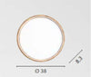 Plafoniera Led in metallo Effetto Legno 22W con interruttore cct 38X8,3CM