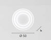 Plafoniera Led con interruttore cct per la personalizzazione della temperatura colore Bianca 45W 7040Lm 50X50X4Cm