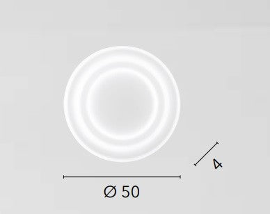 Plafoniera Led con interruttore cct per la personalizzazione della temperatura colore Bianca 45W 7040Lm 50X50X4Cm