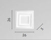 Applique Led Bianco con interruttore cct 26X26X5CM