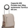 Gimi Carrello Porta Spesa con Borsa Termico 45lt Max Peso 30kg Chiusura Ermetica