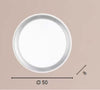 Plafoniera Led bianca 40W con interruttore cct 50X8 cm