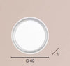 Plafoniera Led bianca 24W con interruttore cct 40x7cm